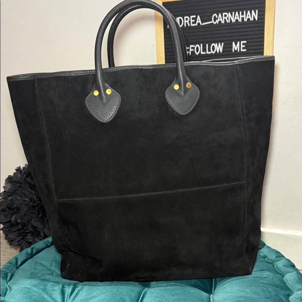 Gucci Black Suede Tote Bag - Picture 4 of 14